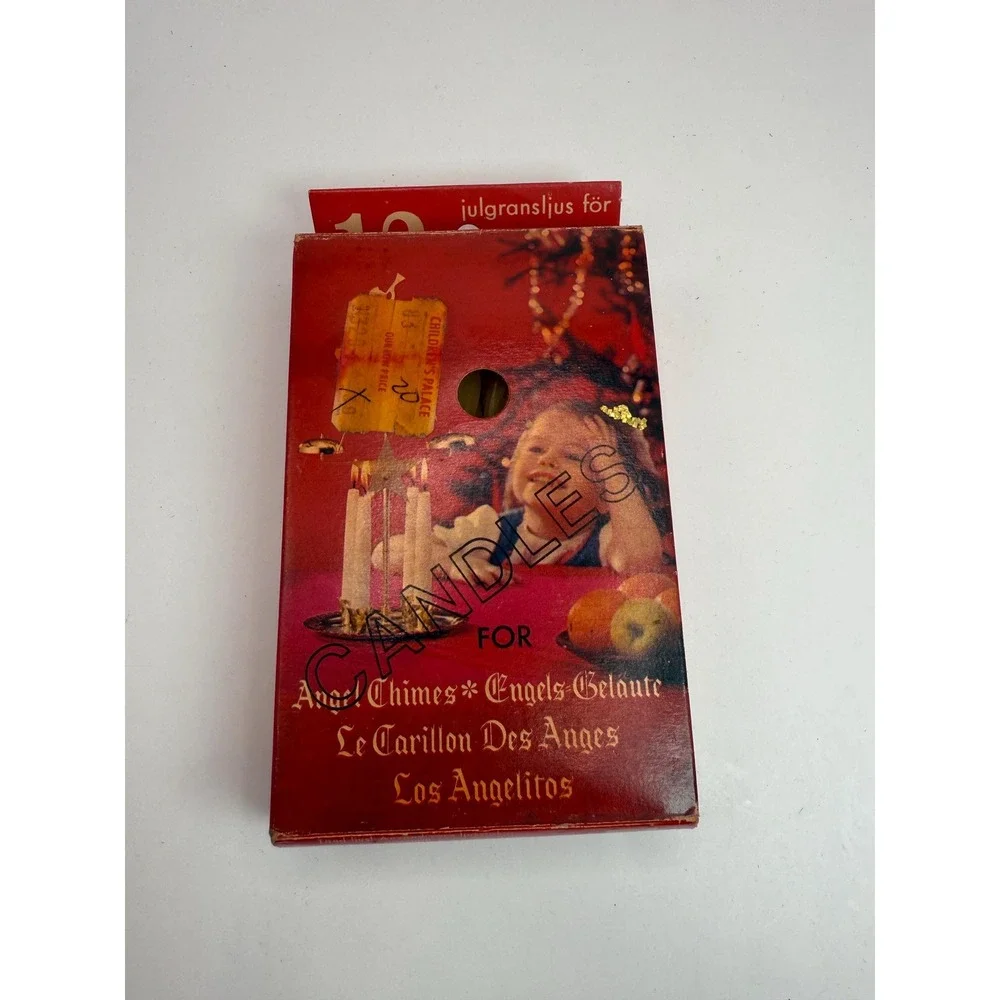 Vintage Angel Chime Party Candles‎ Replacement Twisted Cream Yellow Set w Box